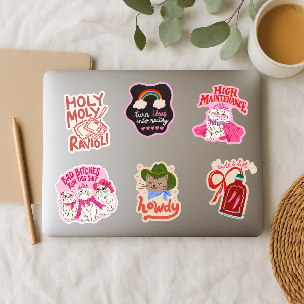 High Maintenance Cat Sticker, Funny Diva Kitty Decal Gift