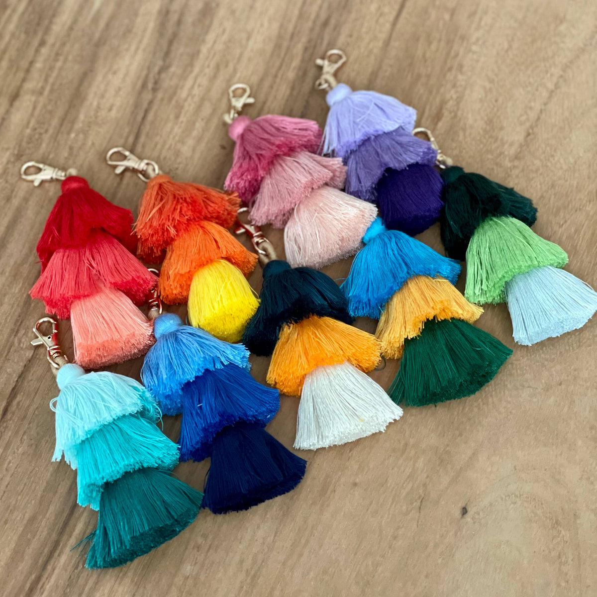 3 Tiered Large Ombre Tassel with Clasp