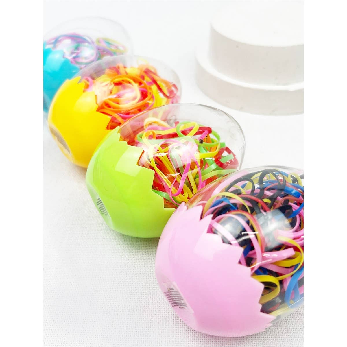 Rubber Elastic Hair Tie in Egg Container