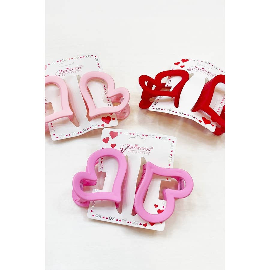 2 pcs Heart Claw Clip