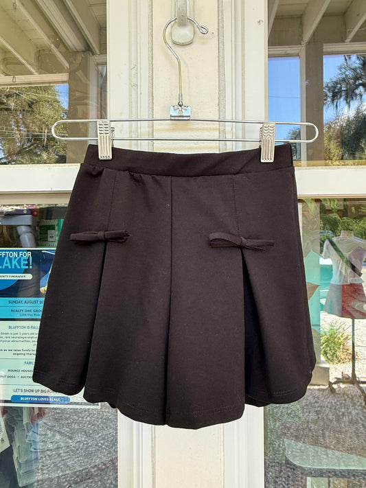 Ponte Pleated Ribbon Skirt