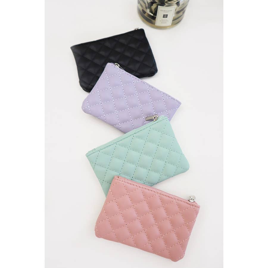 Rhombus Pattern Zipper Coin Purse