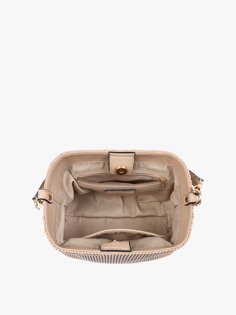 Dove Pleated Satchel