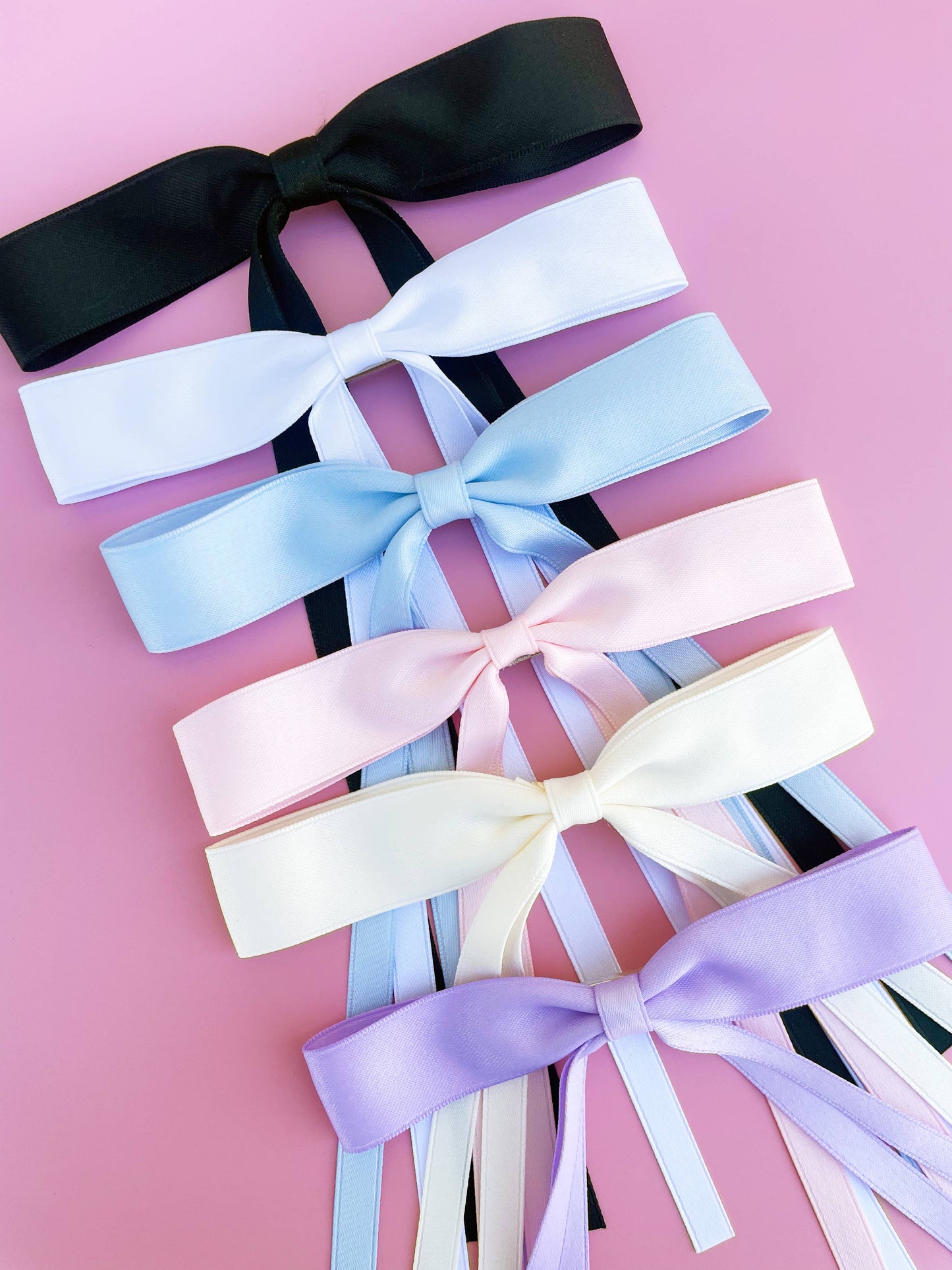 Satin Ribbon Hair Bow Clip