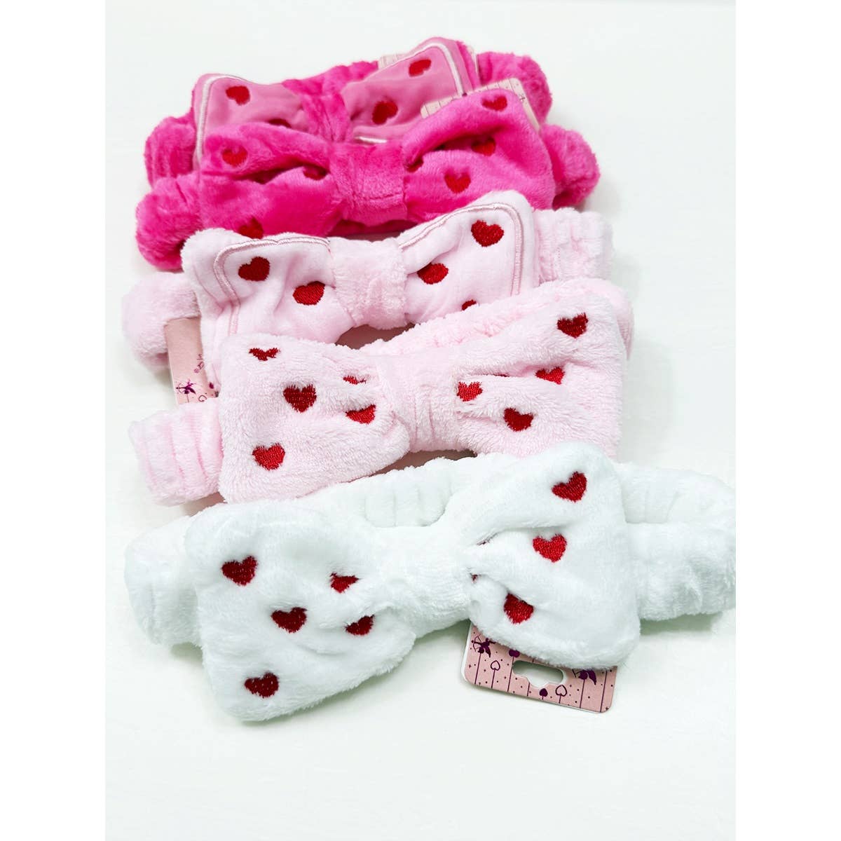 Heart Embroidered Shower Headband