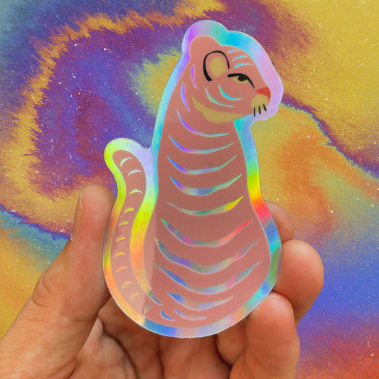 Tiger Holographic Sticker