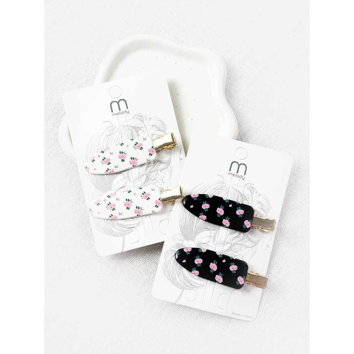 Romantic Flower Duck Bill Clips