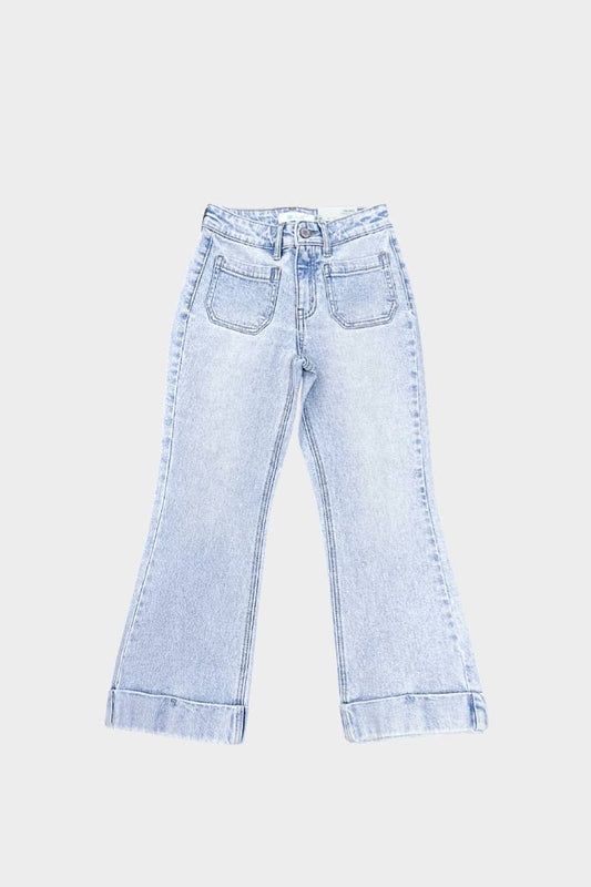 cropped flare jeans
