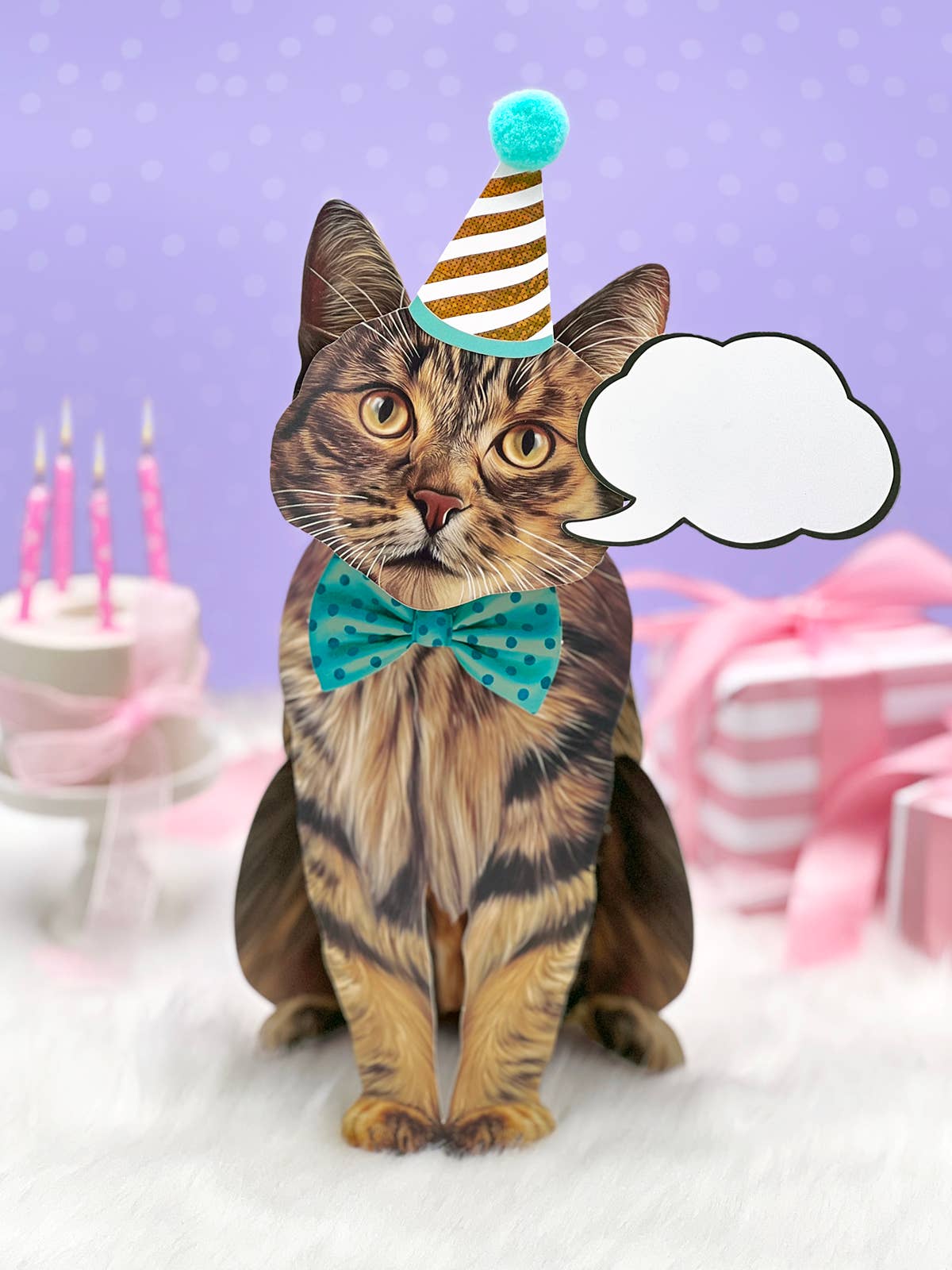Brown Tabby Pop-up Greeting Card