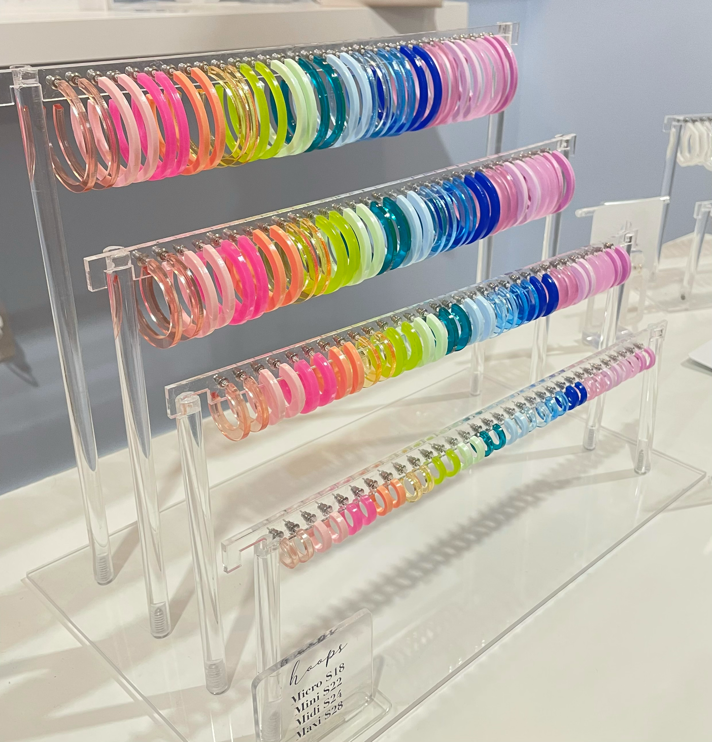 Colorful Lightweight Acrylic Hoop Earrings