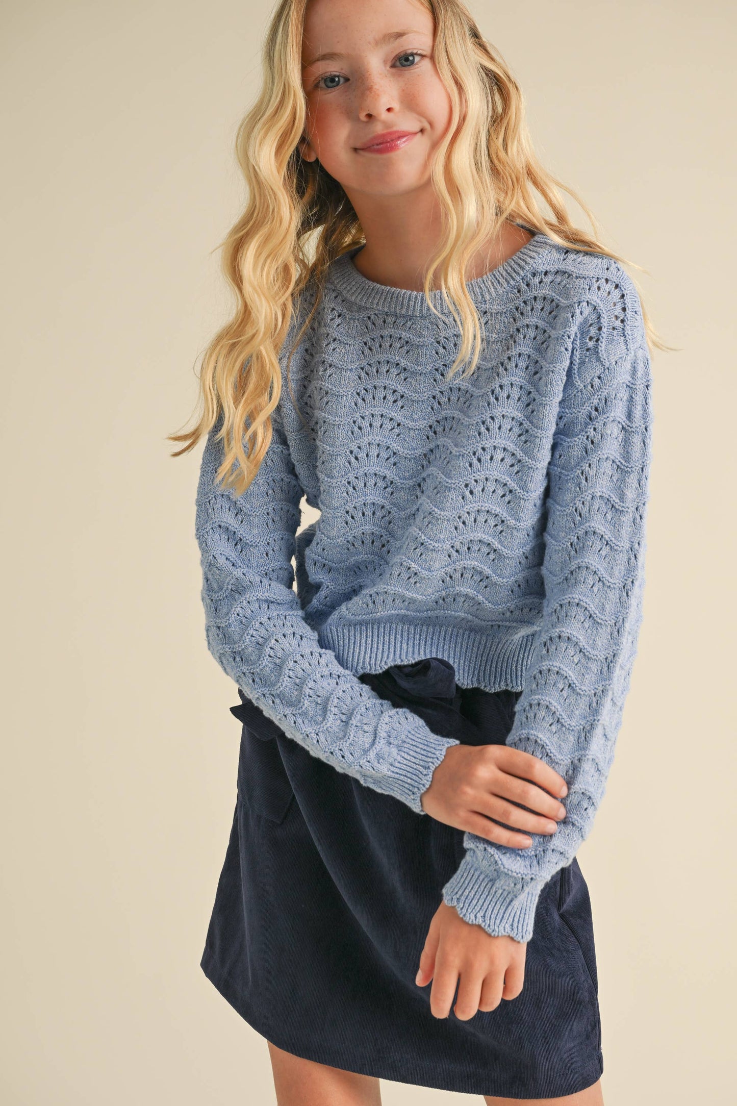 WAVY KNITWEAR PULL OVER