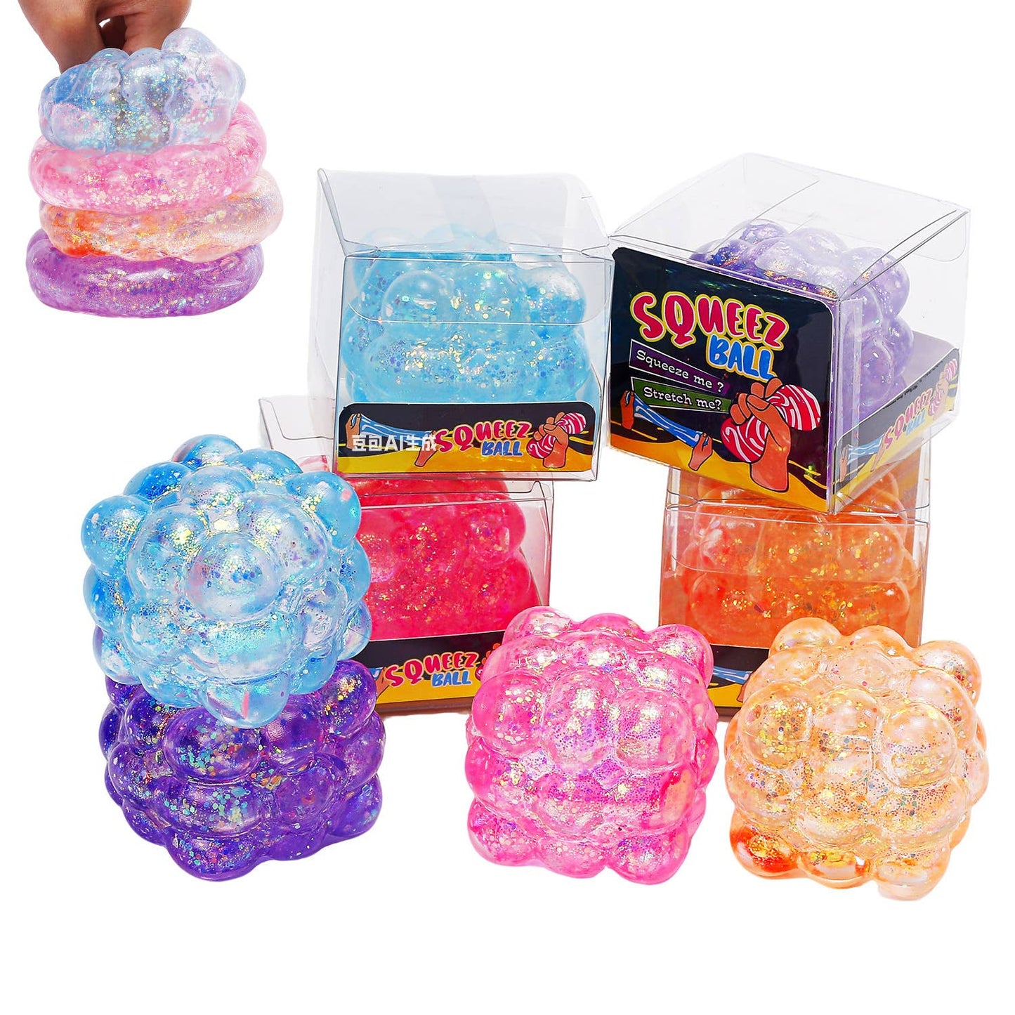 Glitter Squishy Cube