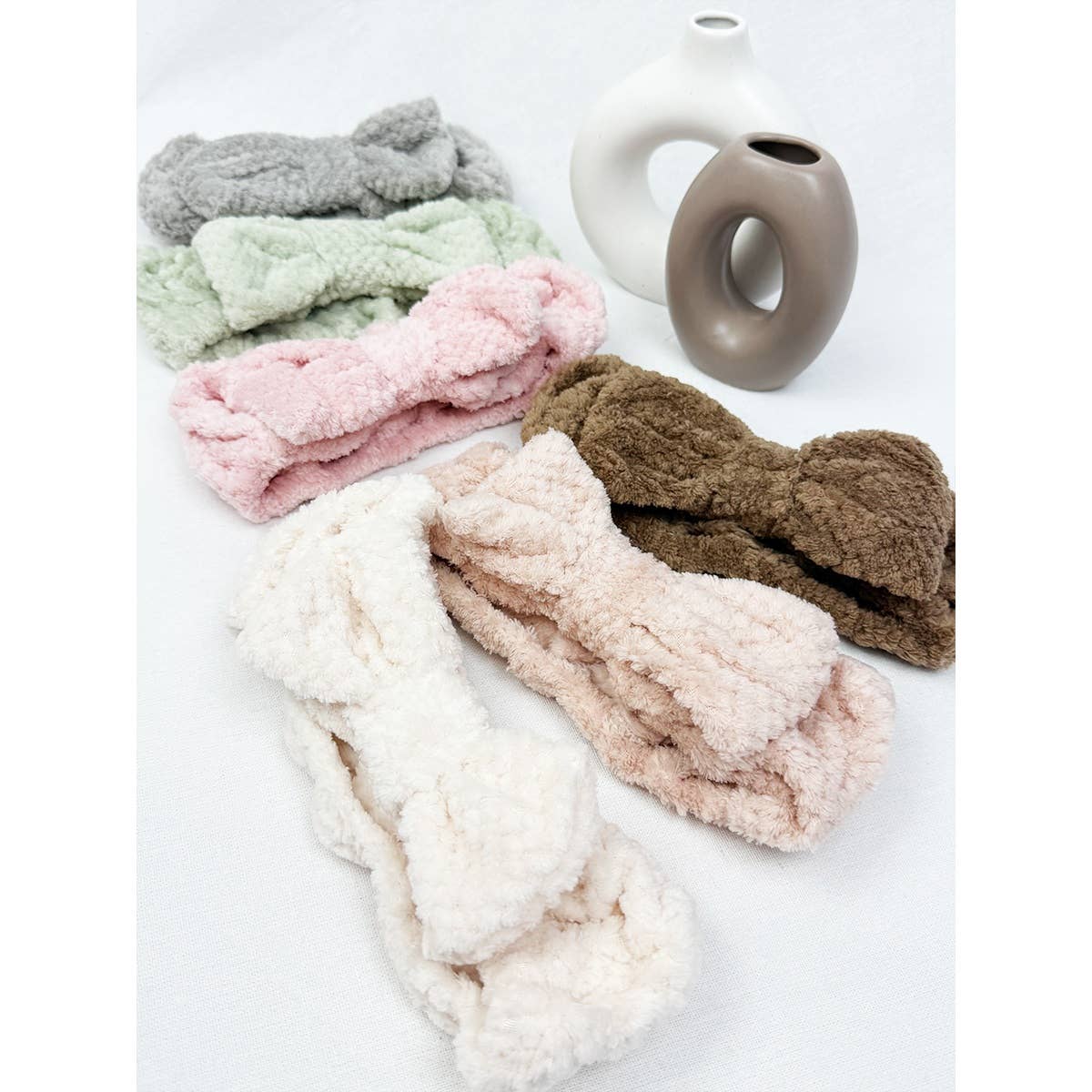 Waffle Texture Bow Spa Headband
