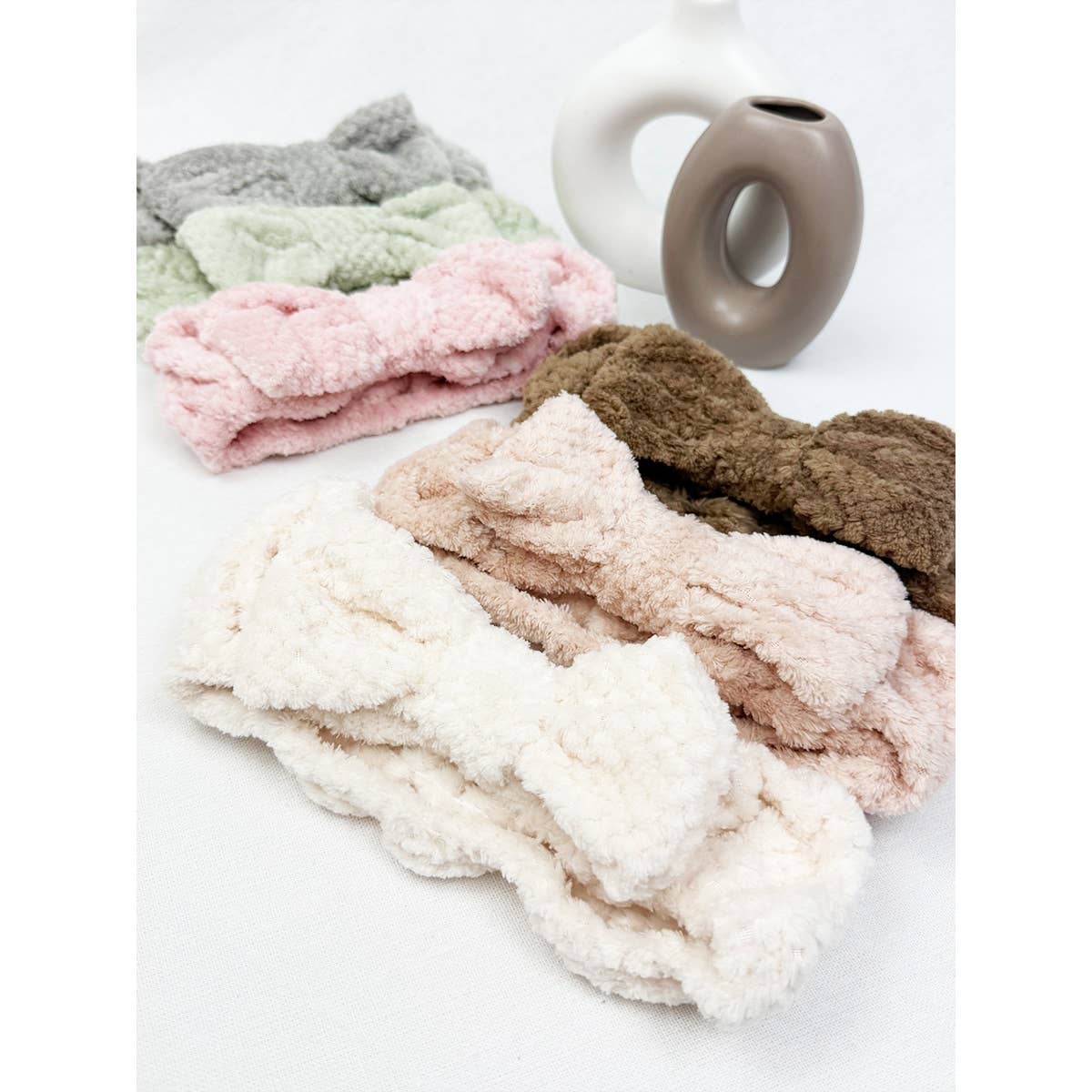 Waffle Texture Bow Spa Headband