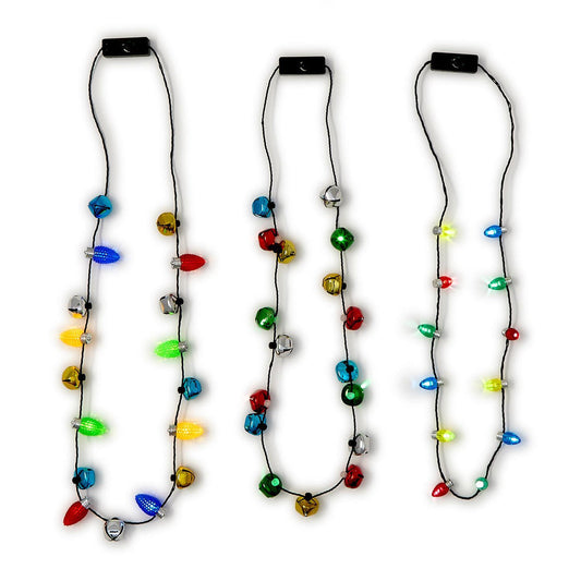 Jingle and Mingle Holiday Light Up Necklaces