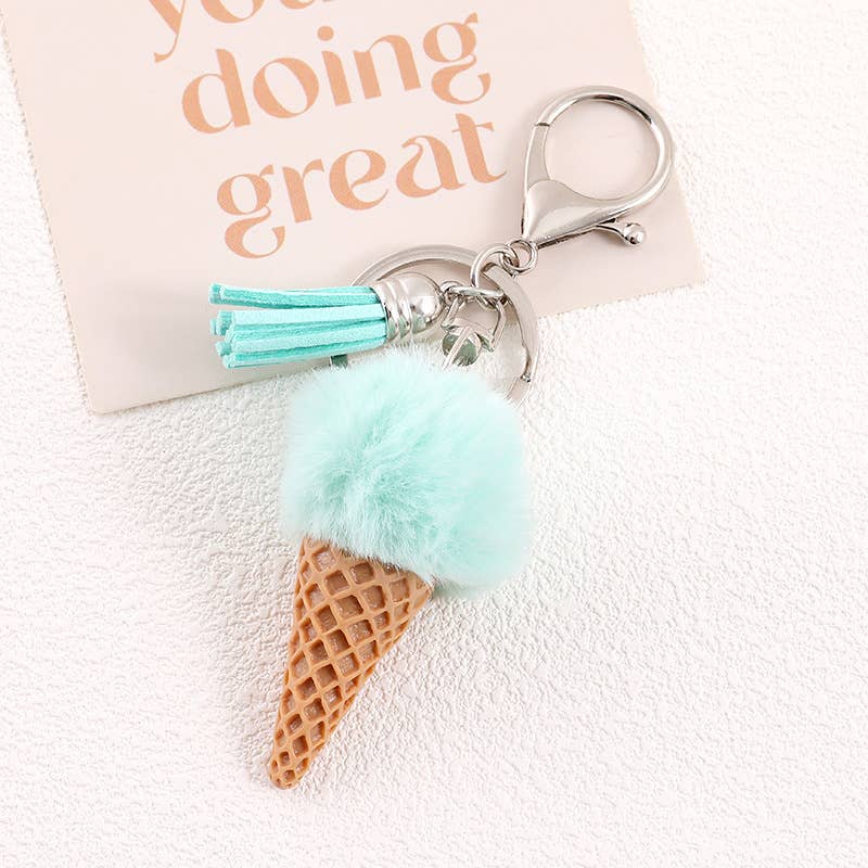 Ice Cream Tassel Keychain