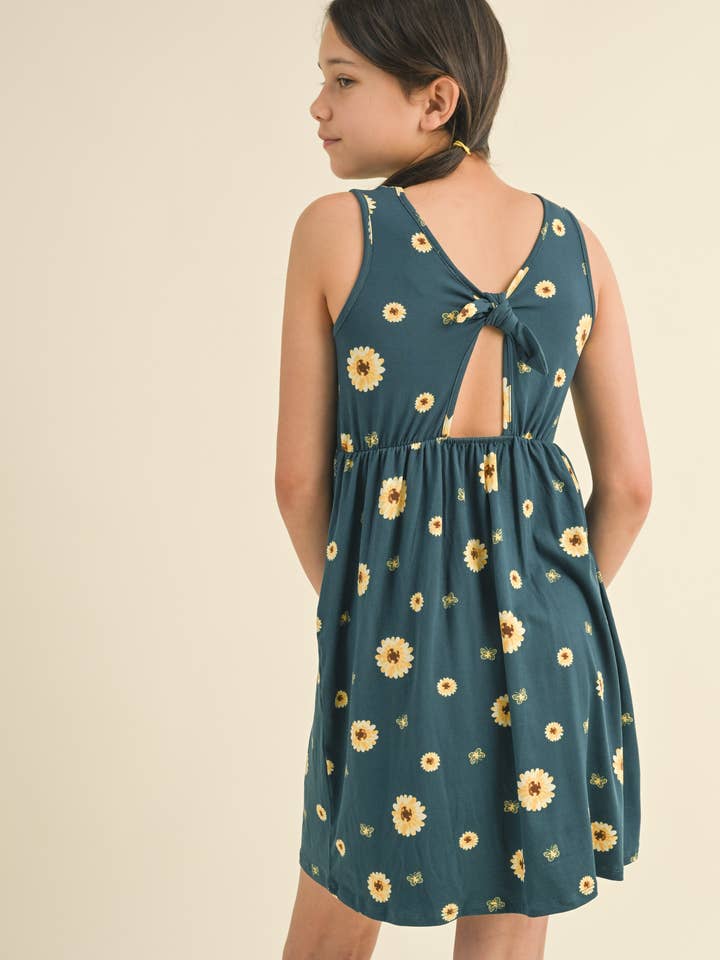 SADIE SUNFLOWER TIE BACK DRESS