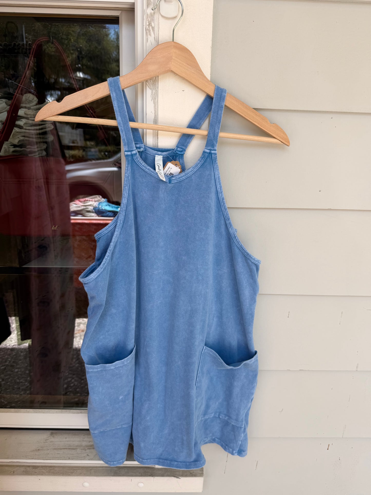 Washed Tank Dress Romper