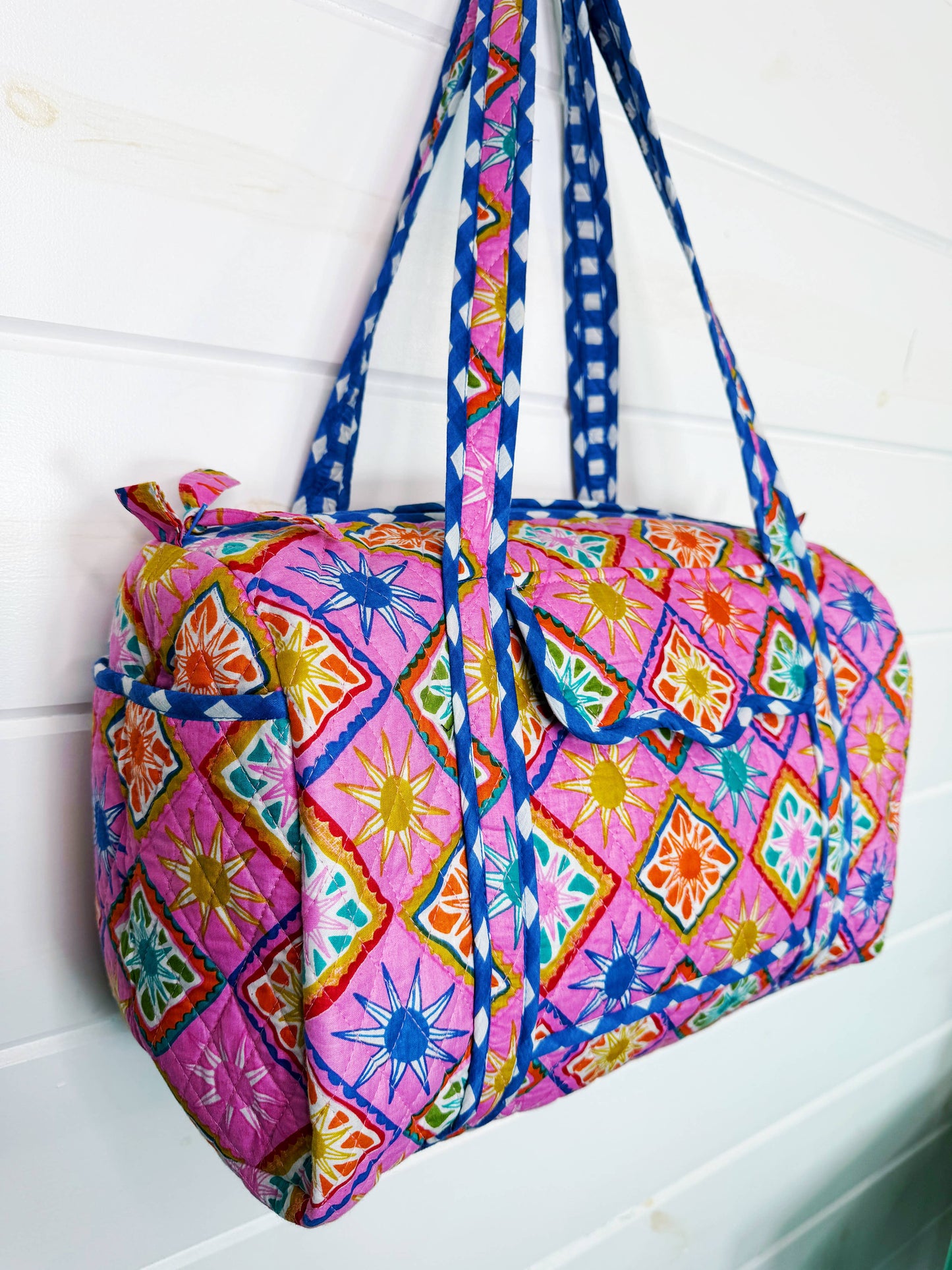 Quilted Mini Duffle| Pink Sunshine