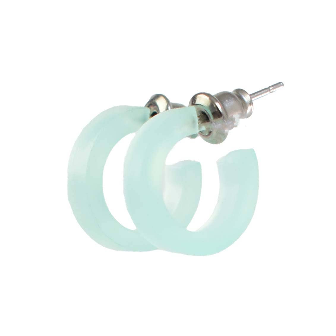 SEAFOAM HOOP EARRINGS