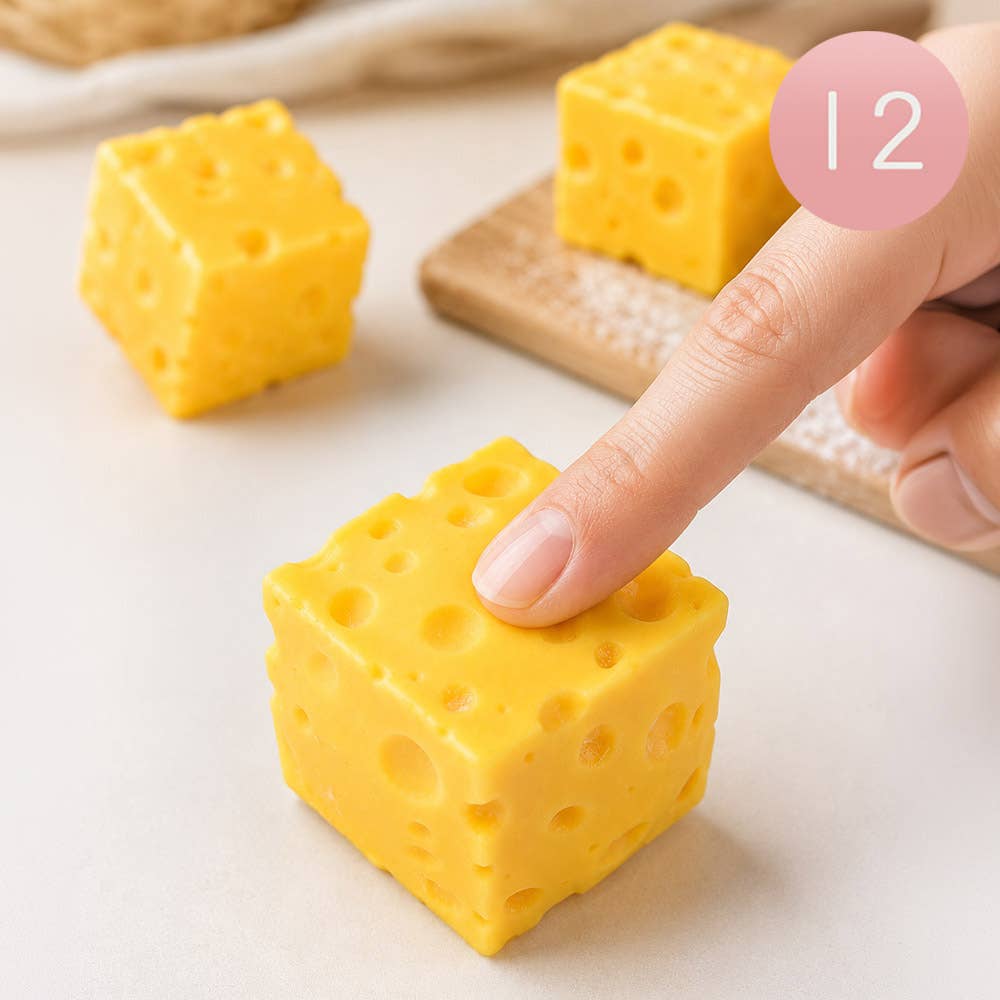 Cheese Cube Squishy Stress Relief Toy