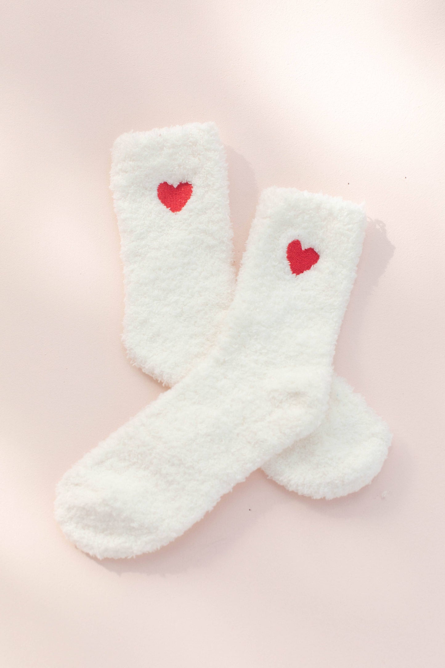 Valentine's Embroidery Heart Socks Fuzzy Socks