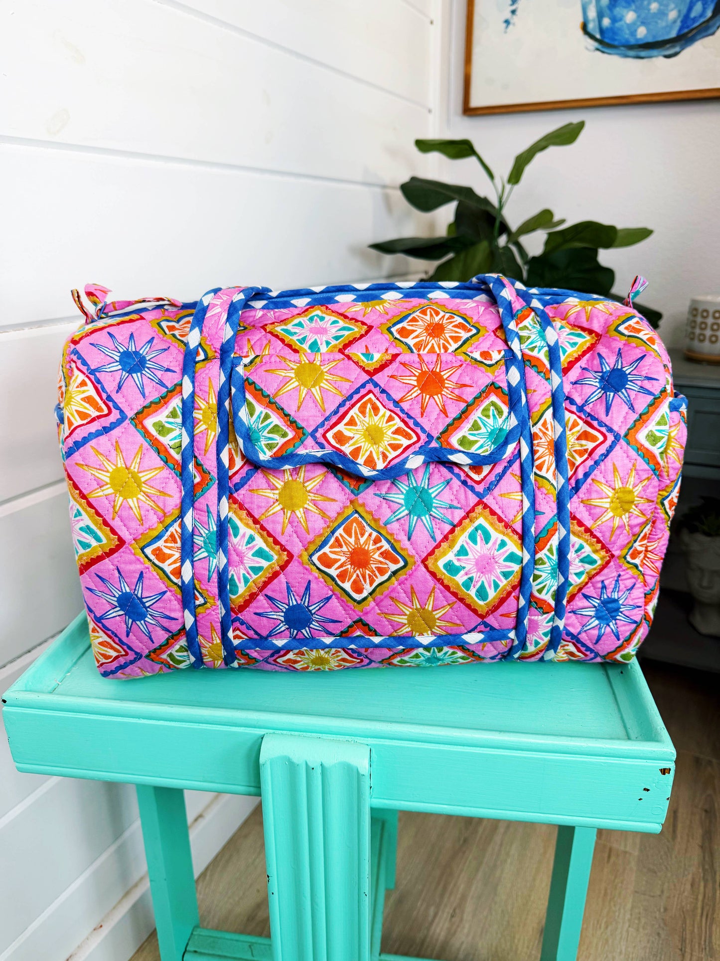 Quilted Mini Duffle| Pink Sunshine