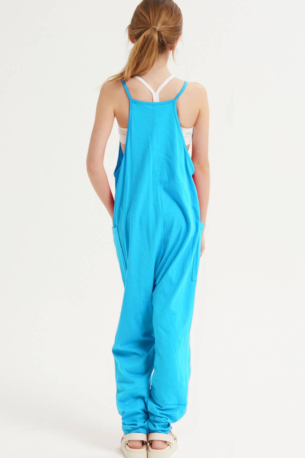 Drop Crotch Sleeveless Jumpsuit /Overall /Onesie