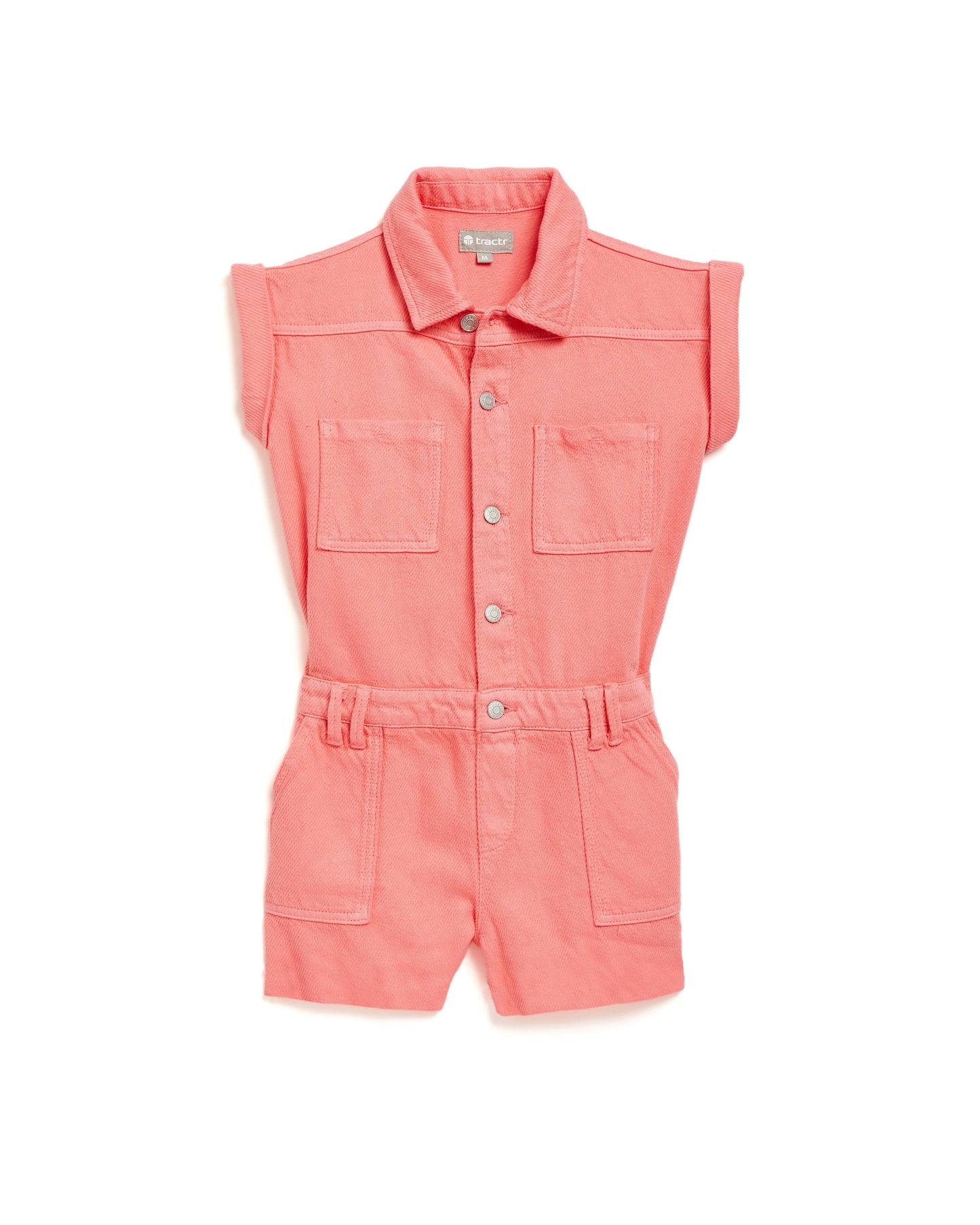CARGO SHORT SLEEVE ROMPER W/ PATCH POCKETS