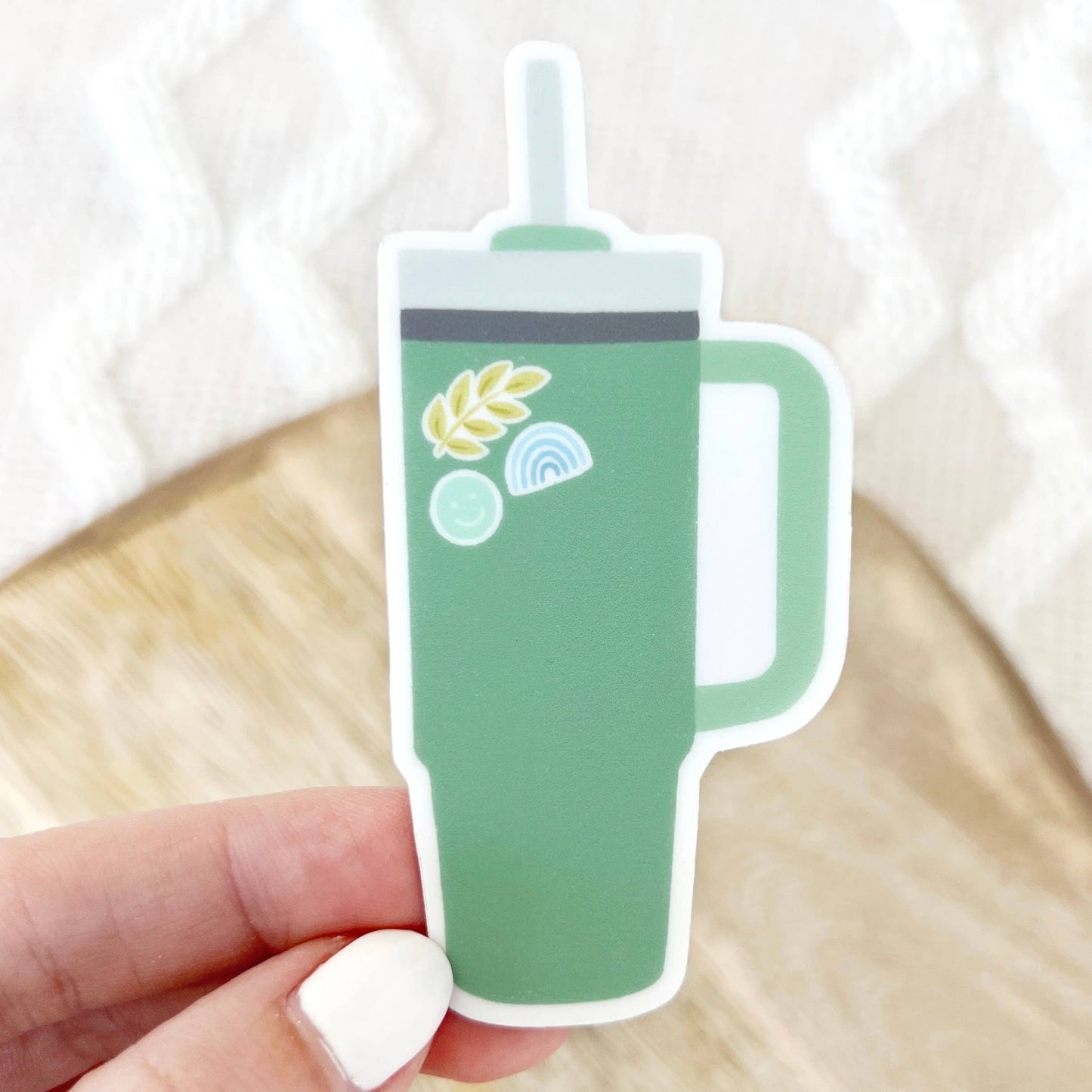 Eucalyptus Water Tumbler Sticker, 3.25x1.5 in.