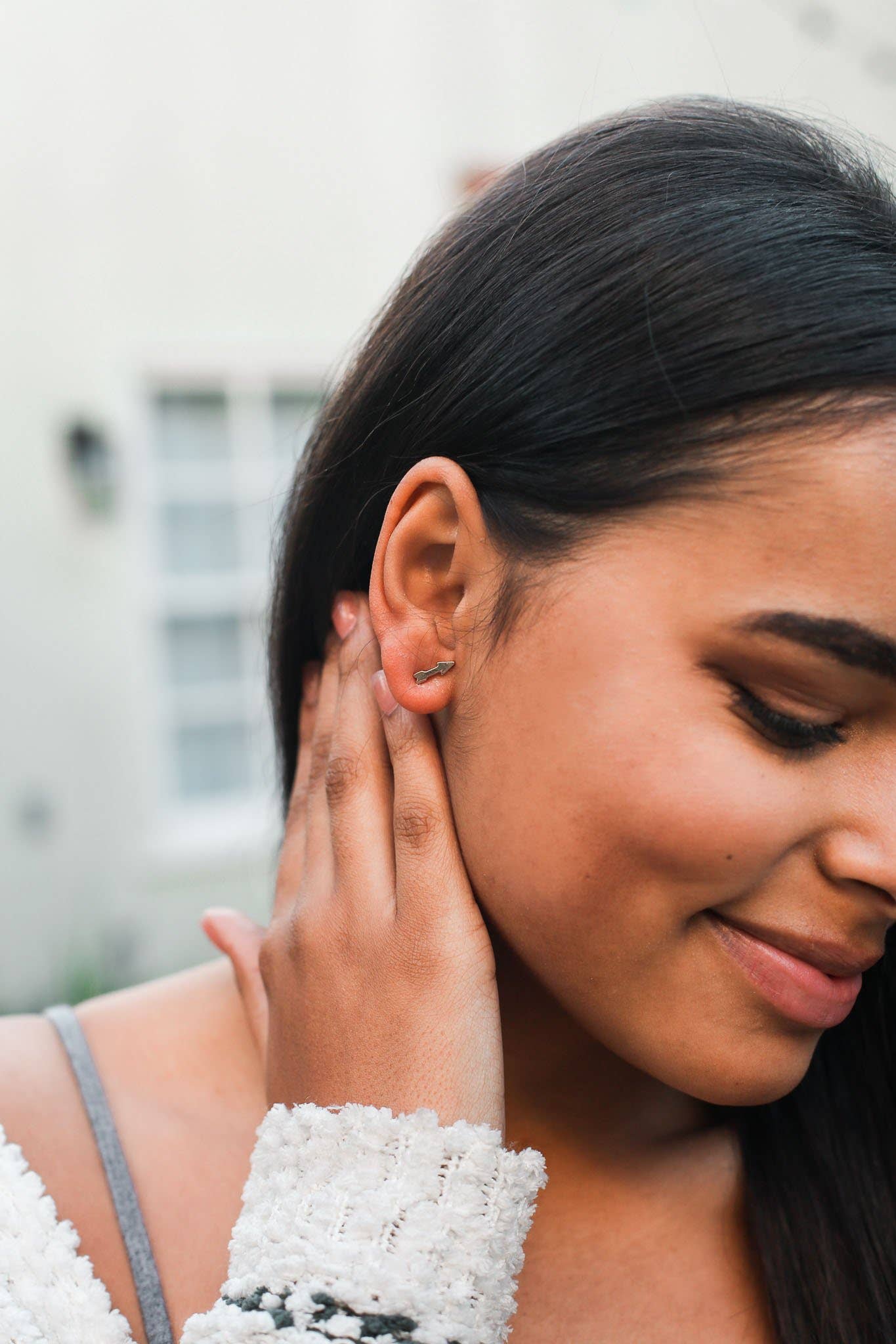 New Moon Gold Earrings - POSITIVE/ARROW