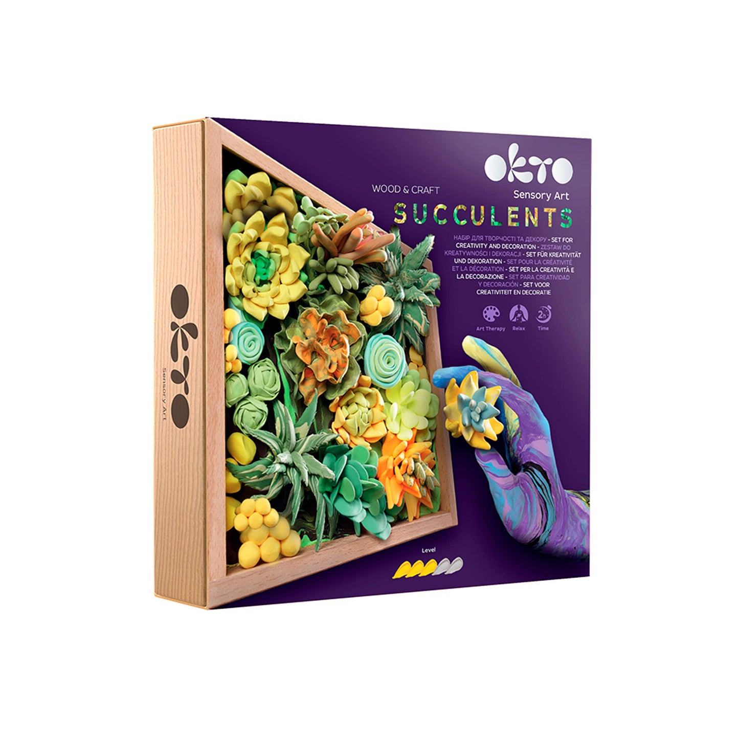 OKTO DIY Wood & Craft Flower Clay Kits