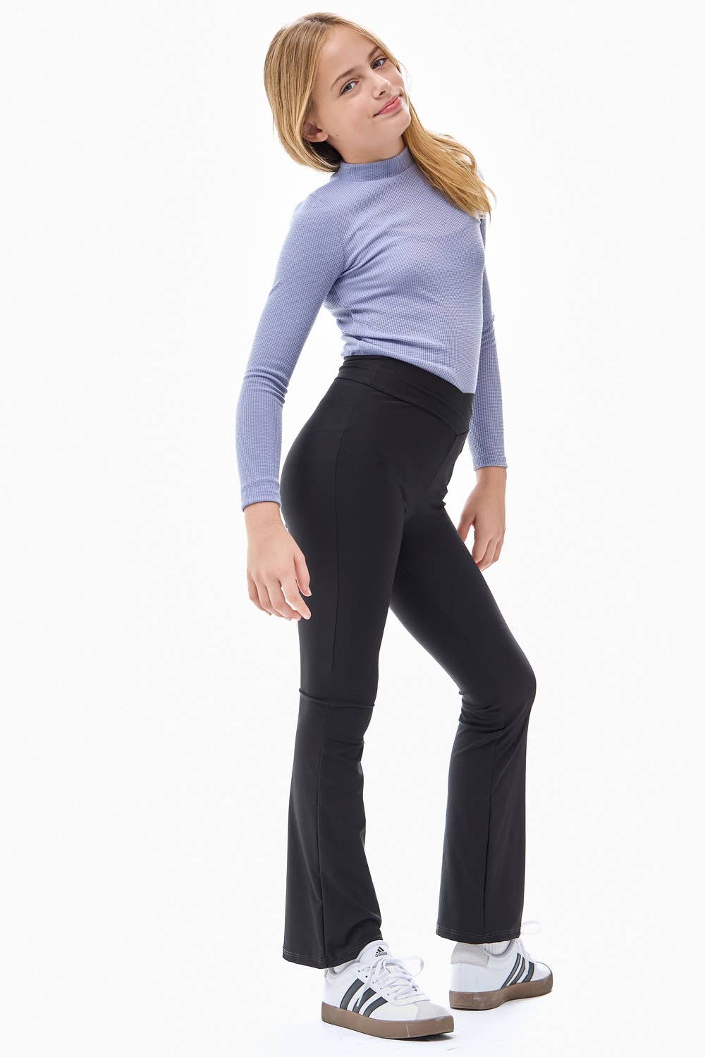 Crossover Waist Flare Pants