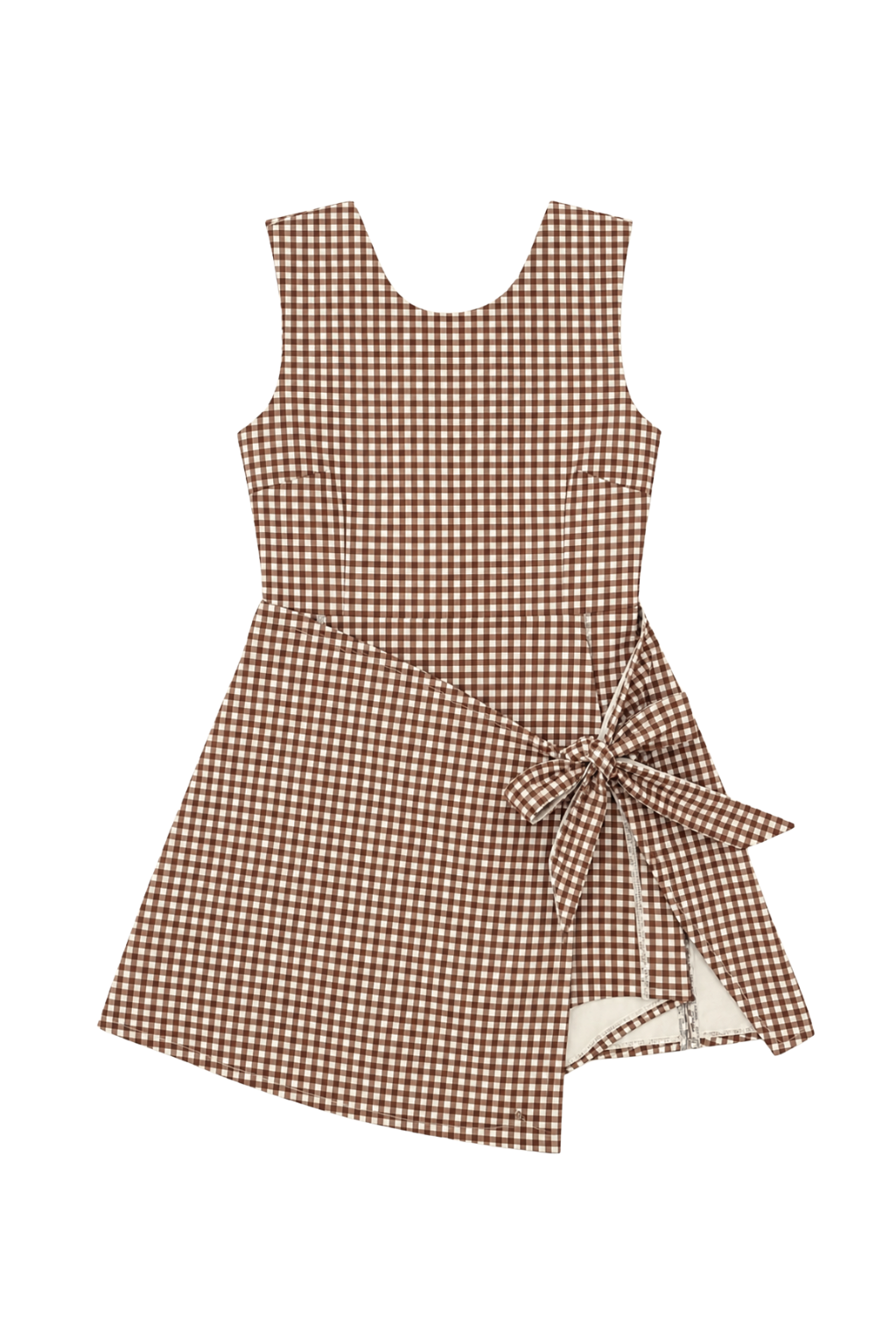 Brown Gingham Athletic Dress