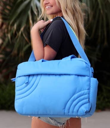Duffle Bag – Modern Puffer Duffle - Cobalt Blue