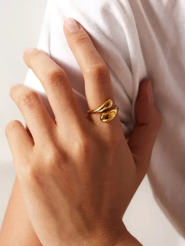 Gold Plated Stainless Steel Wrap Ring