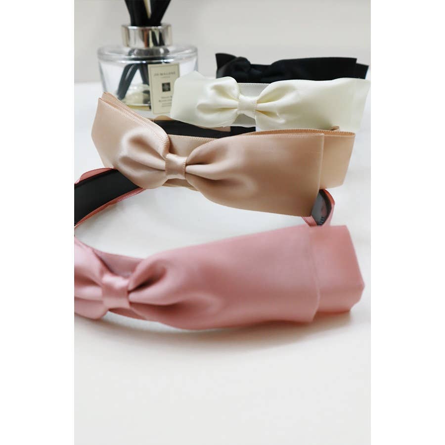 Classy Solid Satin Bow Headband