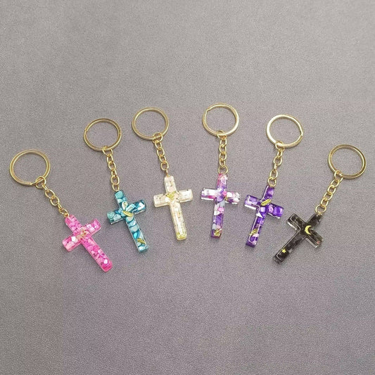 Cross Charm Keychain