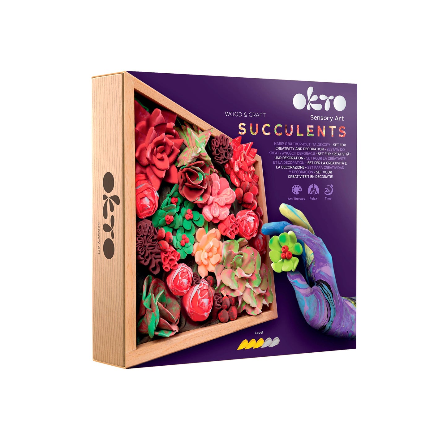 OKTO DIY Wood & Craft Flower Clay Kits