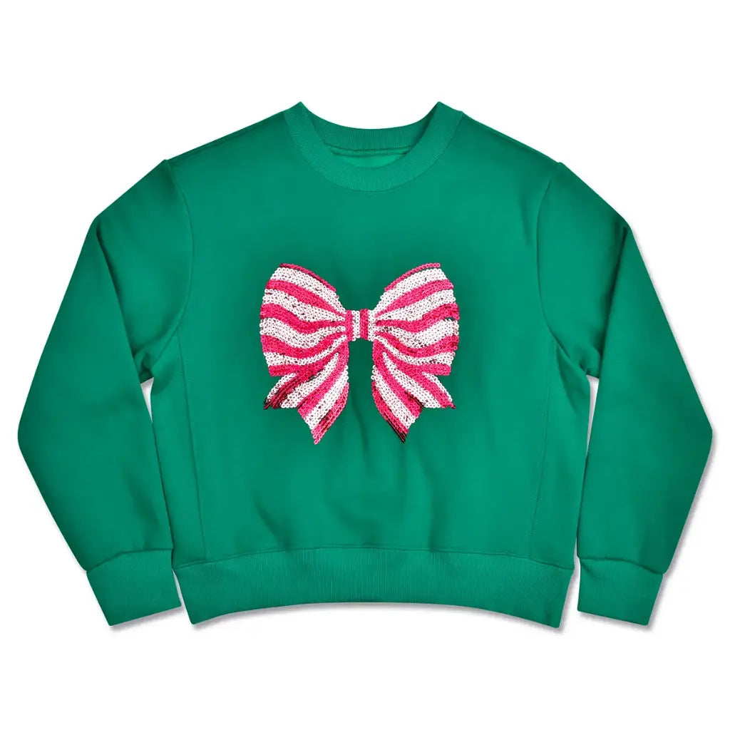Bow Sequins Sweatshirt