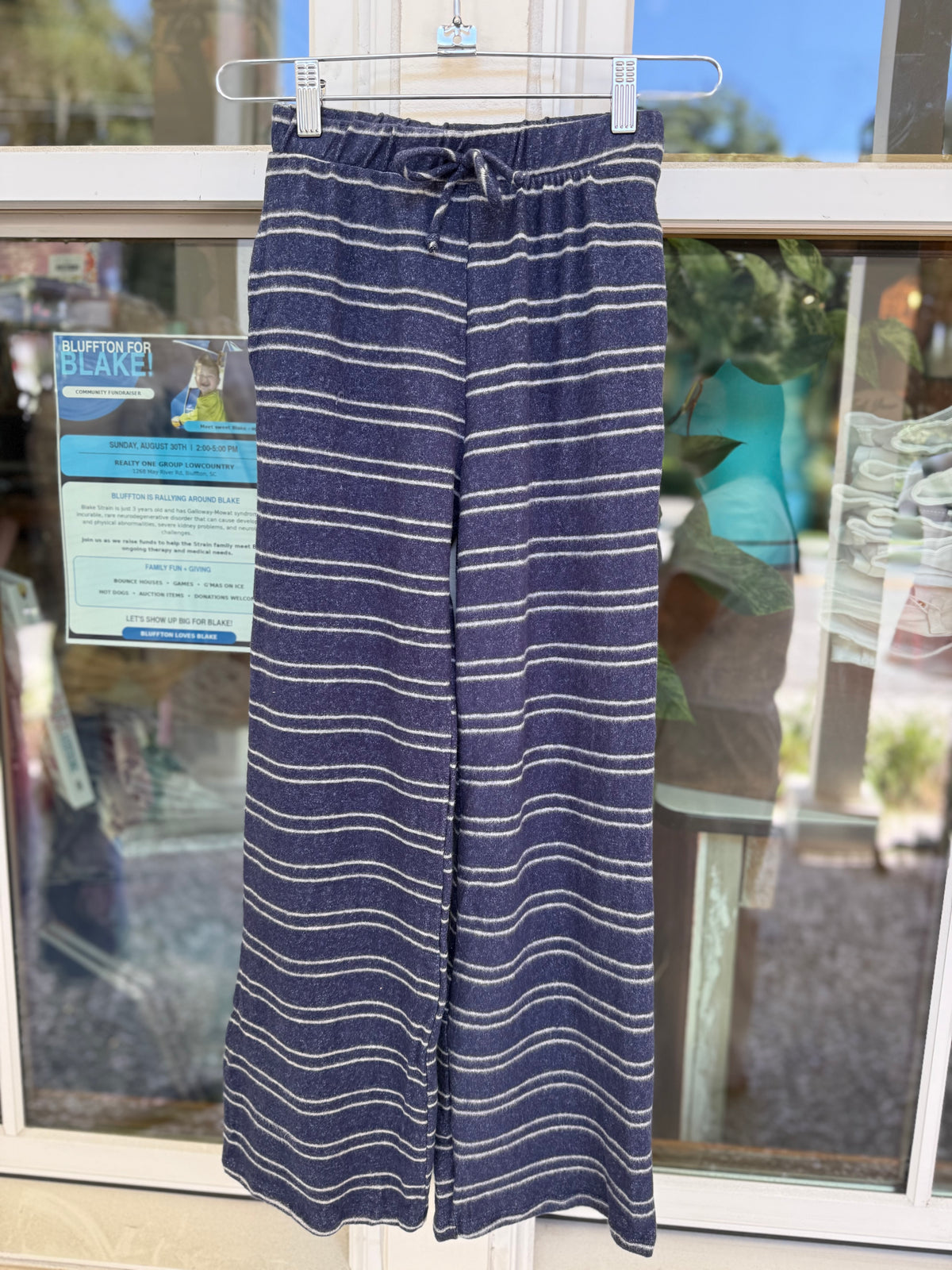 Stripe Wide Leg Kinit Pants
