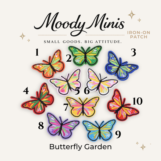 Butterfly Garden Embroidered Patch