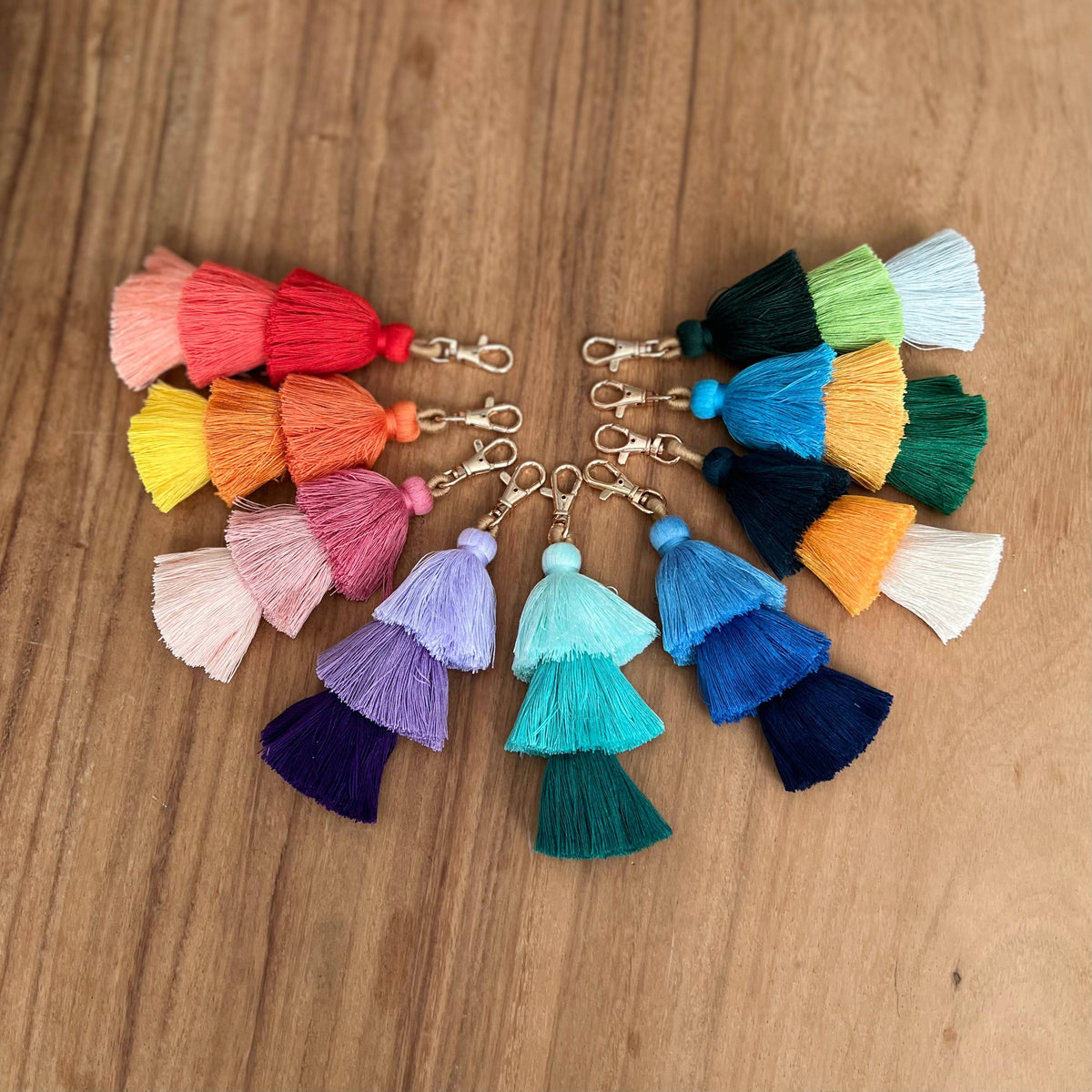 3 Tiered Large Ombre Tassel with Clasp