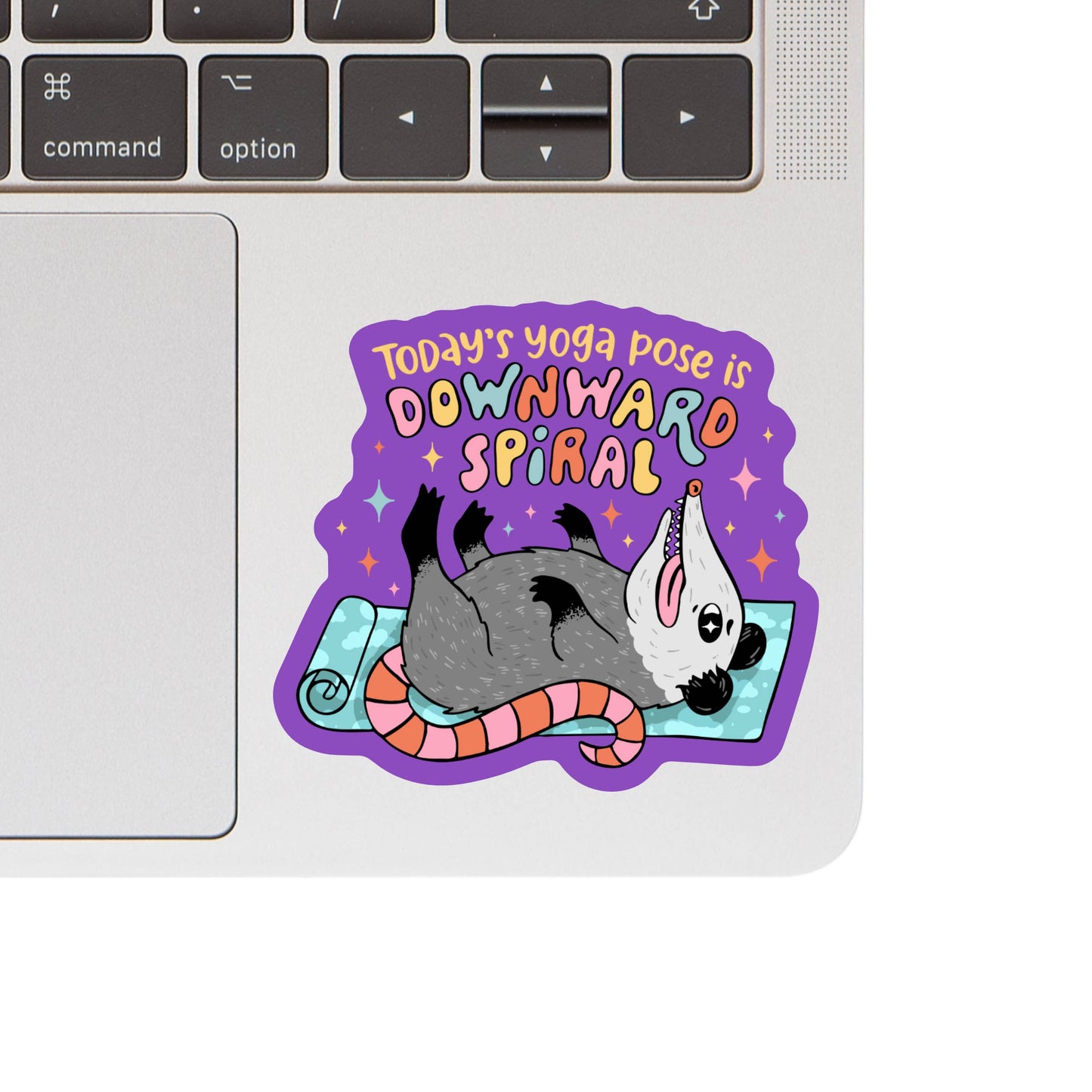 Yoga Funny Mental Health Opossum High Quality Vinyl Sticker