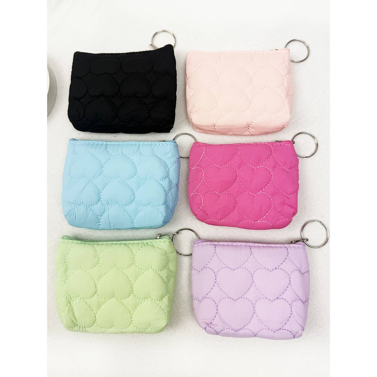Heart Embossed Coin Purse
