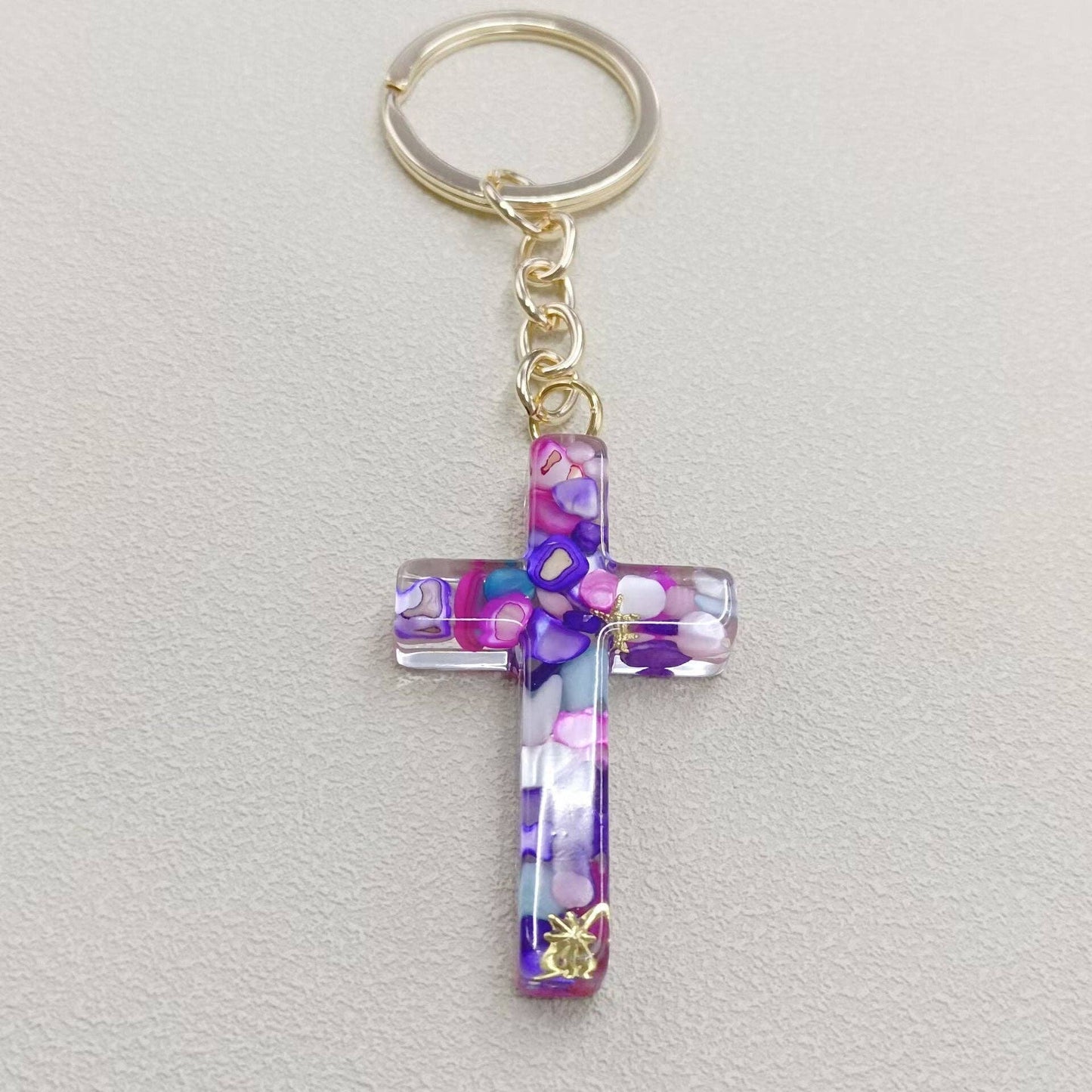 Cross Charm Keychain