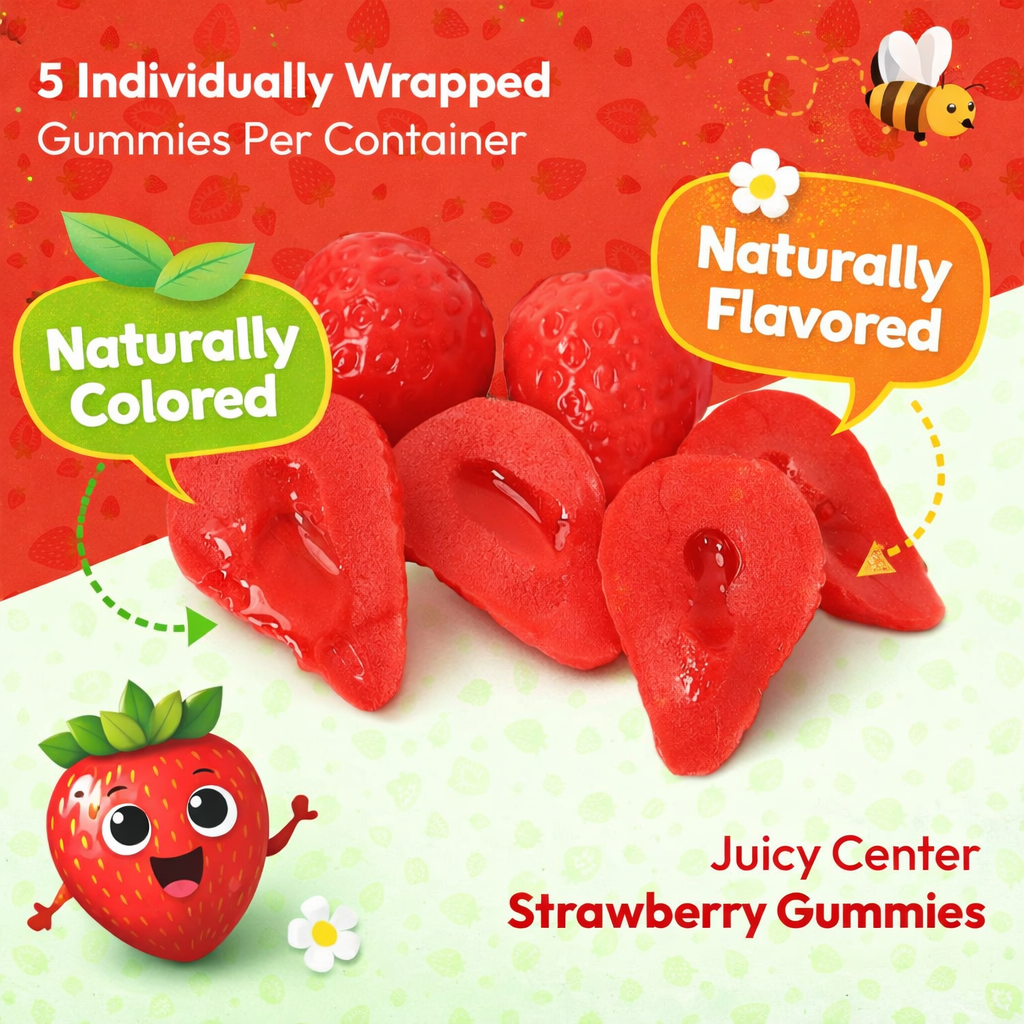 Filled Strawberry Gummy Candy