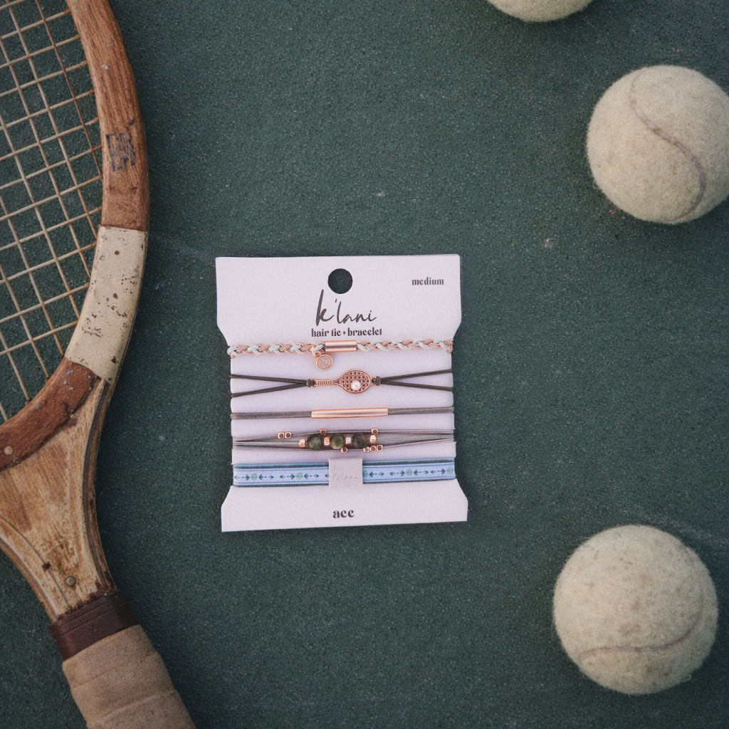 "Ace" Tennis Hair Tie Bracelets