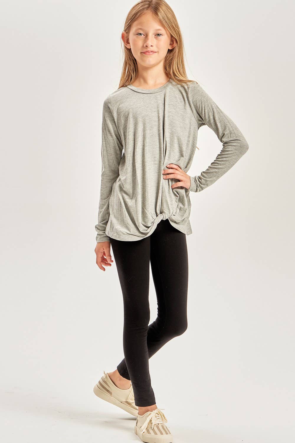 Twisted Knot Long Sleeves Top