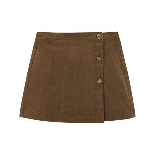 Wrap Corduroy Skirt | Camel